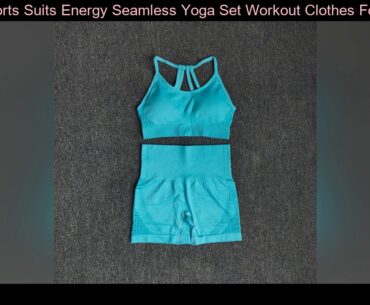 2 PCS Sports Suits Energy Seamless Yoga Set Workout Clothes For Women Sportswear High Waist Gym Sho