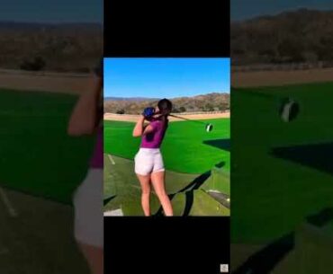 Amazing swing from golf babe Mei Brennan