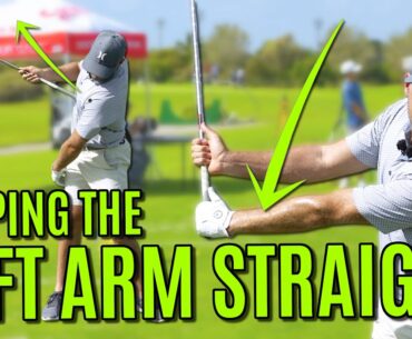 The Trick To Keeping The Left Arm Straight In The Golf Swing