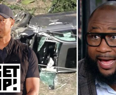 ESPN GET UP | Marcus Spears "GOES CRAZY" How Tiger Woods' accident afects PGA TOUR