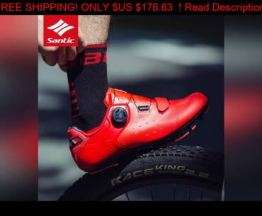 Santic Cycling Shoes MTB Sneaker Anti-skid resistant profession Team Self-Locking Outdoor cycling S