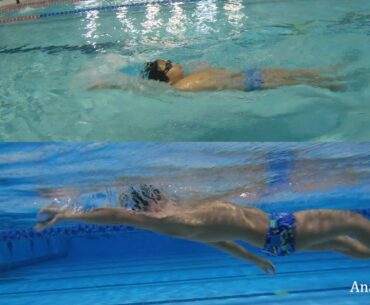 Backstroke drill with a golf ball between fingers