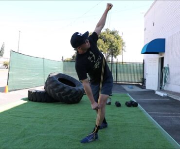 Dynamic Mobility: Banded Staggered Stance T Spine Rotations