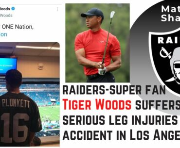 #LasVegasRaiders #TigerWoods #Raiders #Golf Tiger Woods suffers leg injuries in car accident in LA