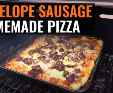 Homemade Antelope Sausage Pizza on the Traeger - Wild Game Friday