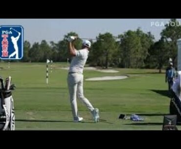 Dustin Johnson’s range session before Round 1 at WGC-Workday