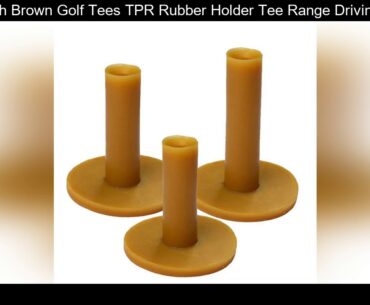 54mm High Brown Golf Tees TPR Rubber Holder Tee Range Driving Practice Mat for Golf Golfer Training