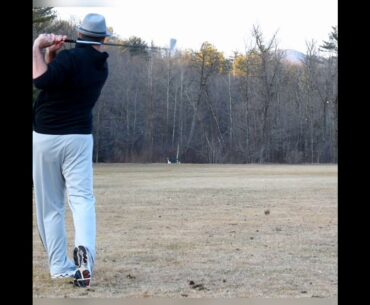 WATCH THE BALL! Stinger Slinger Lefty Club Upside Down Slo-Mo Golf Swing