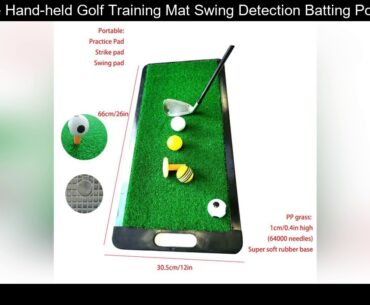 Upgrade Hand-held Golf Training Mat Swing Detection Batting Portable Golf Practice Training Aid Gam