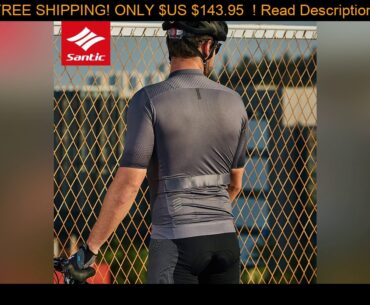 Santic Ultralight Men Cycling Jersey Pro MTB Team Bicycle Short Sport Shirt Breathable Anti-Sweat S