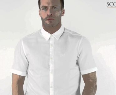 Hugo Boss Busterino Short Sleeve Dress Shirt White