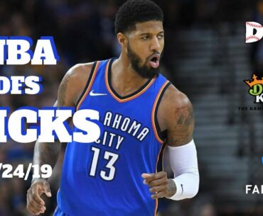 1/24/19 NBA DFS Picks (Fanduel) +(Draftkings) + (Yahoo)