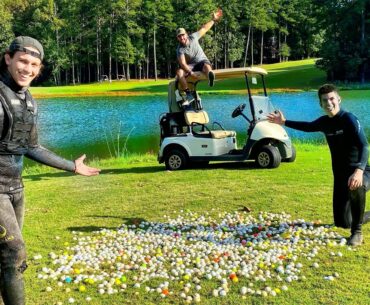Diving Golf Course Pond For $10,000 Worth Of Golf Balls! (Ft. Yappy & Jiggin With Jordan)