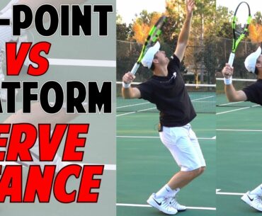 TENNIS SERVE LESSON | PINPOINT VS PLATFORM STANCE