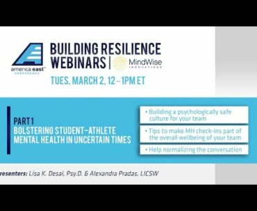 Building Resilience Webinar (Part I): Bolstering SA Mental Health in Uncertain Times