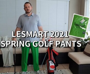 Lesmart 2021 Spring Men's Elastic Fit Lightweight Golf Pants