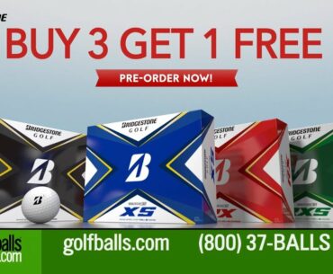 Buy 3 Get 1 Free on Bridgestone TOUR B Golf Balls + Free Personalization