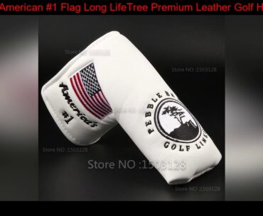 New USA American #1 Flag Long LifeTree Premium Leather Golf Head Covers for Blade Putter