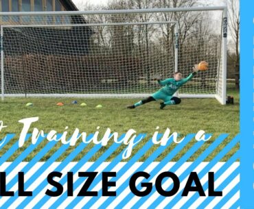 EXCITED for my 1st Goalie Training Session in a FULL SIZE GOAL! Moving from U12 to U13 Football