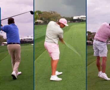 DeChambeau, Fowler and Dufner re-create Arnold Palmer’s driver off the deck