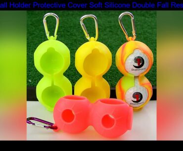 Golf Ball Holder Protective Cover Soft Silicone Double Fall Resistant Keyring Golfing Accessories F