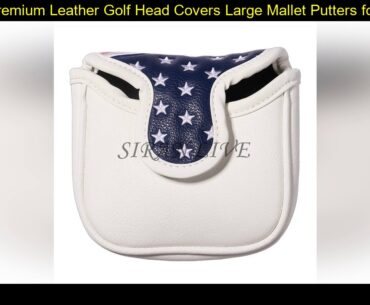 White Premium Leather Golf Head Covers Large Mallet Putters for Spider S Putter