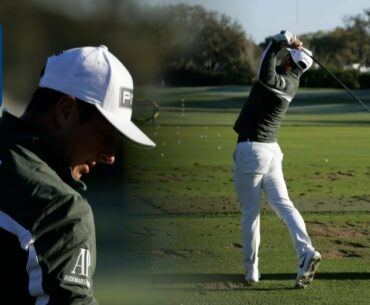 Viktor Hovland’s range session before Round 2 at Arnold Palmer