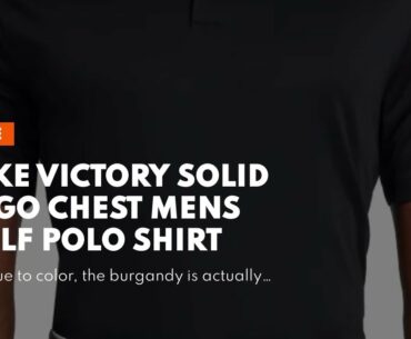 Nike Victory Solid Logo Chest Mens Golf Polo Shirt