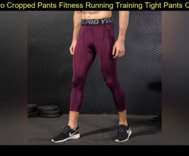 Men's Pro Cropped Pants Fitness Running Training Tight Pants Quick Dry Wicking Breathable Stretch 7