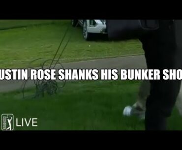 Justin Rose Shanks It Out of Bunker - Golf Rules Explained