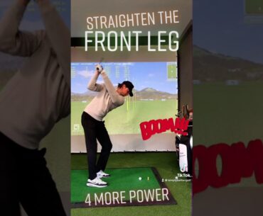 Straighten your front leg for more power in your golf swing!!! [YouTube Shorts] #YouTube #Shorts
