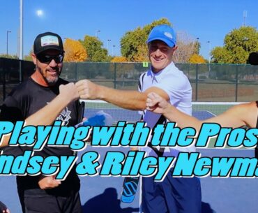 Playing Lesson with the Pros with Lindsey and Riley Newman (Part 1)