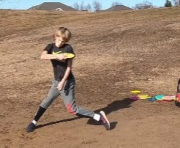 Disc Golf Field Practice Father and Son and Friend  3-7-21