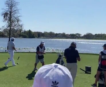 Bryson DeChambeau drives the 6th hole at Arnold Palmer Invitational Sunday