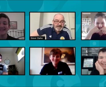 Steve Clarke Surprises Team United Kids on Zoom Call