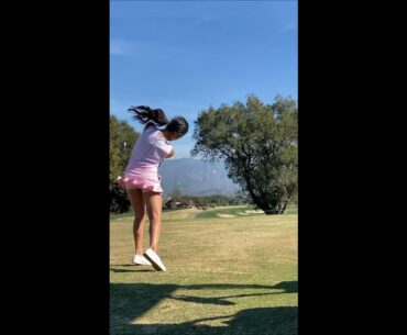 Tisha Alyn #shorts #golfswing  #golfShorts #GolfSwing | Lady Golfer Swing Shot in Slow Motion