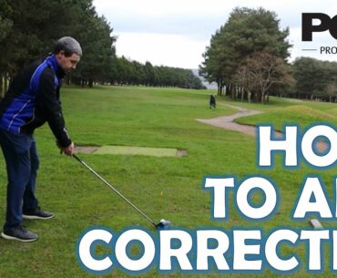 How to aim the golf club and hit it down your target line.