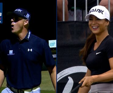 World Long Drive competitors Tim Burke and Cassandra Meyer | The Golf & Fitness Show