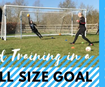 Goalie Training at Home: 2nd Session in the Full Size Goal - Dealing with Headers from Crosses