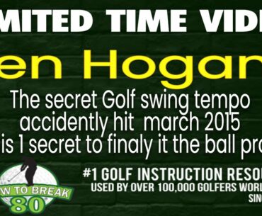 Stress free golf swing Tempo Ben Hogan