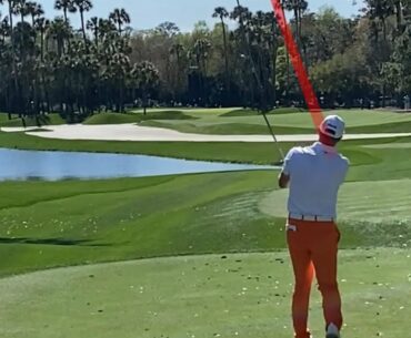 Viktor Hovland CRUSHED driving iron with shot tracer | Golf Rabble