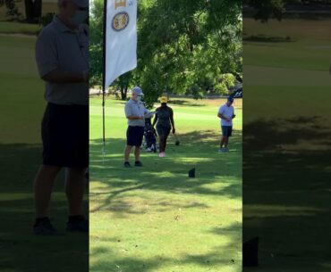 JrPGA girl golfer Nicole Mitchell tees at Conroe April Sound golf course.