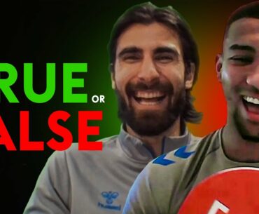 Carlo Ancelotti is the COOLEST guy alive?! | TRUE or FALSE | Andre Gomes and Mason Holgate