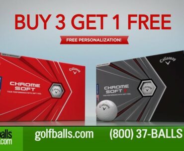 Buy 3 Get 1 Free on Callaway Chrome Soft Golf Balls + Free Personalization