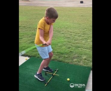 A good golf swing starts early by using the Taktical Golf AGS for proper feet and ball position.