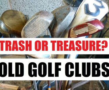 An old bag of golf clubs...but are they real antiques?