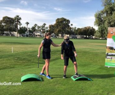 Golf Swing Drill: Uphill Lie to Fix Reverse Pivot