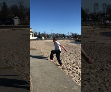 Wobbly backflip off a wedge