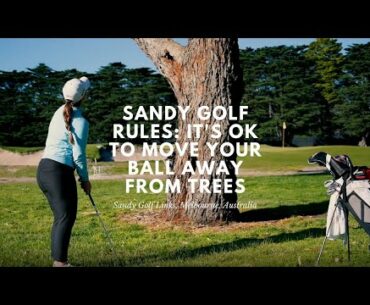 Sandy Golf Rules... It's OK to Move Your Ball Away From Trees