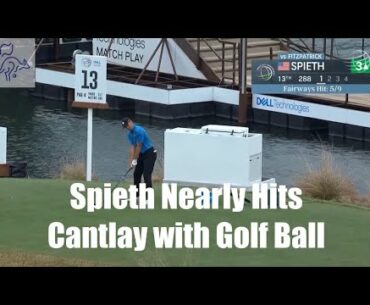 Spieth Nearly Hits Cantlay with Golf Ball - Golf Rules Explained